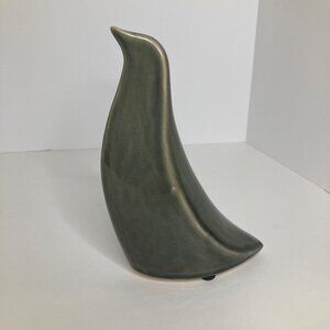 MCM Ceramic Gray Dove‎ Bird Sculpture 6 x 8" Crazing